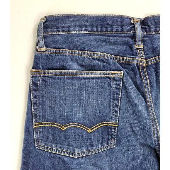 American Eagle Men's 34x30 Relaxed Straight Denim Blue Jeans - Picture 4 of 7